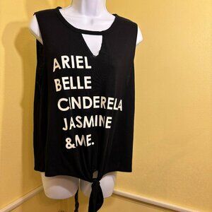Disney Princess Ariel, Belle, Cinderella, Jasmine,& Me Tank Size Large